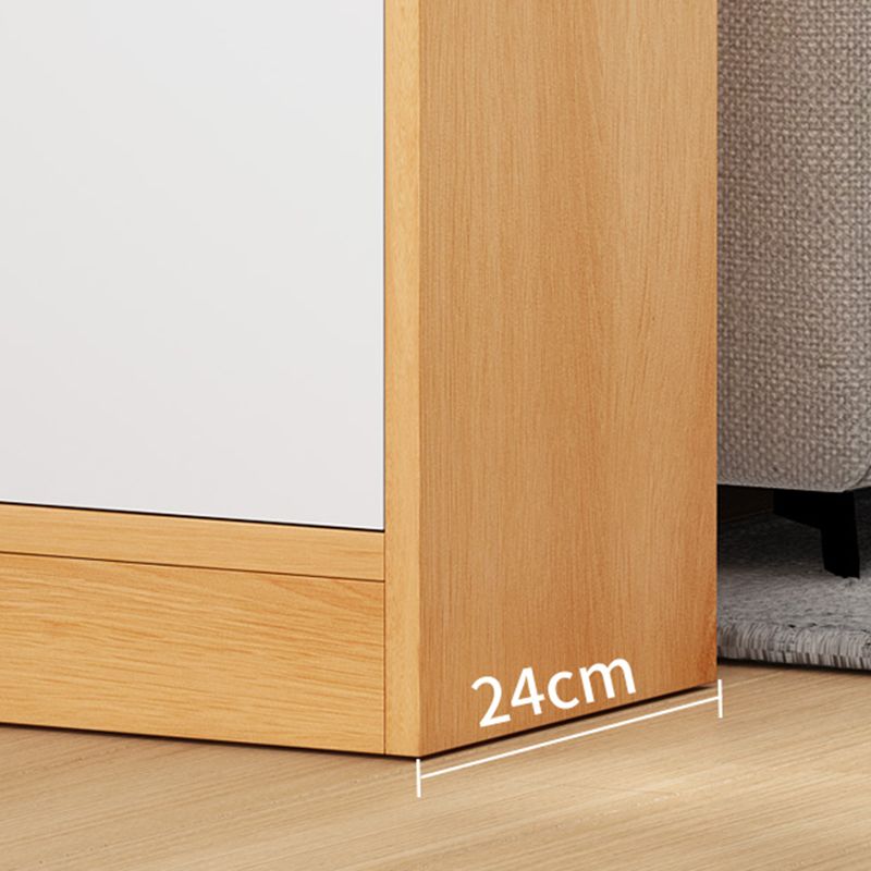 Contemporary Wooden Cabinet with Shelves Rectangle Storage Cabinet