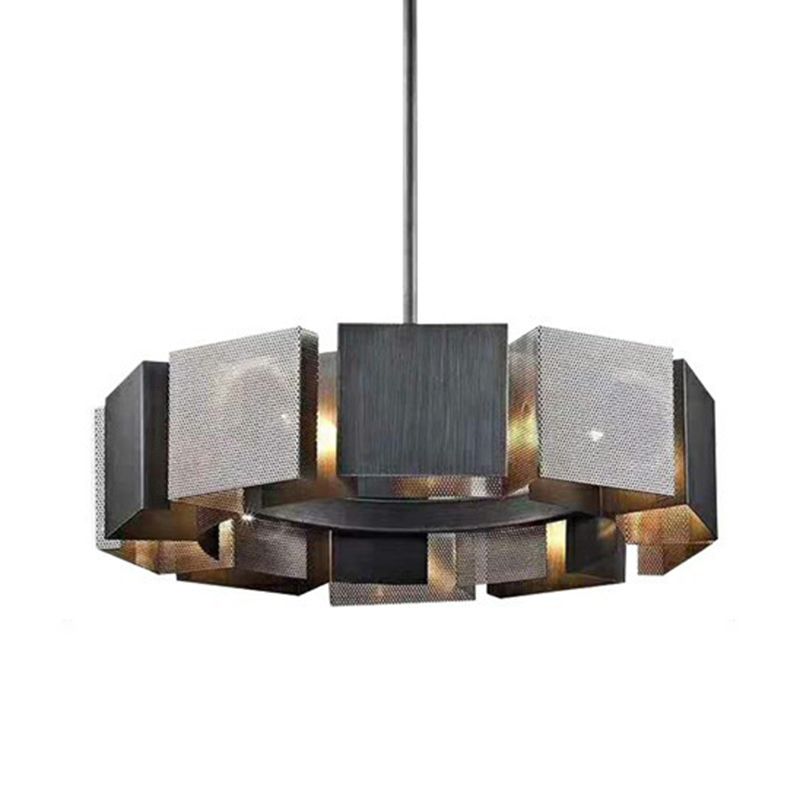 Luz colgante colgante de colgantes de araña colgante minimalista con sombra de metal