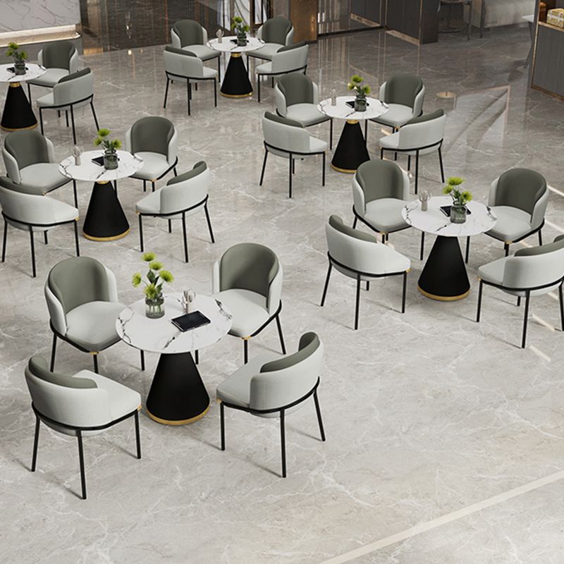 Modern Style Sintered Stone Dining Table Set Round 1/2/5 Pieces Dining Set for Home Use