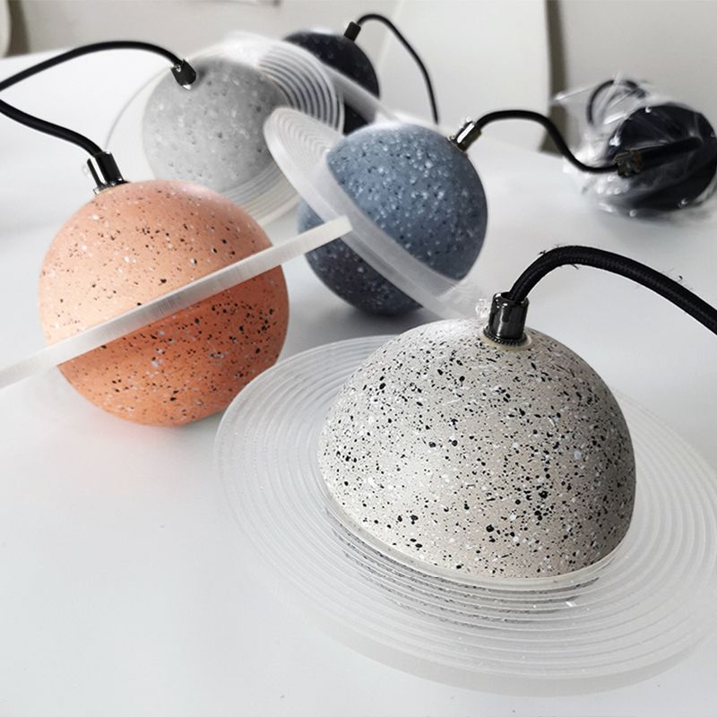 Global Stone Suspension Pendant Light Noordse stijl LED Pendant Light Kit voor slaapkamer