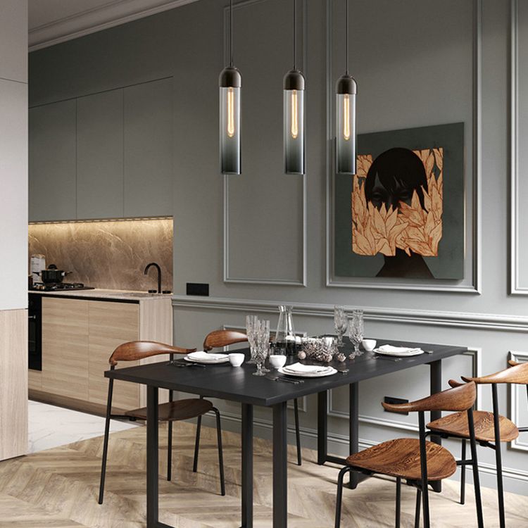 Pillenförmige Decke Pendelleuchte leichte minimalistische Gla-Pendelleuchte Leuchte