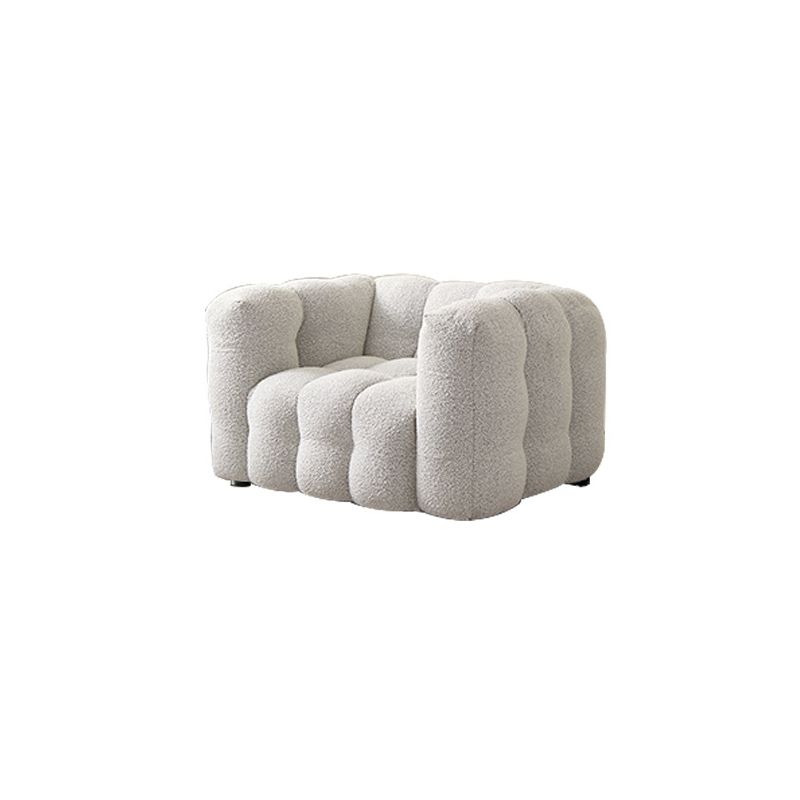 Wool Tuxedo Arm Sofa with Biscuit Back for Living Room 40.16" Wide