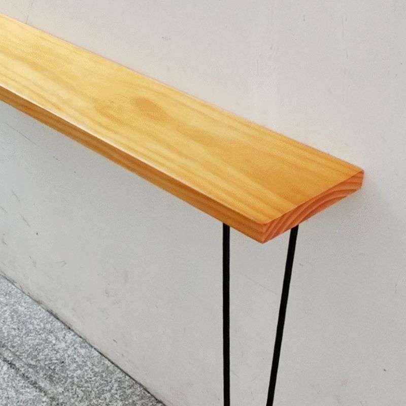 Contemporary Console Table Pine Solid Wood Rectangle Console Table