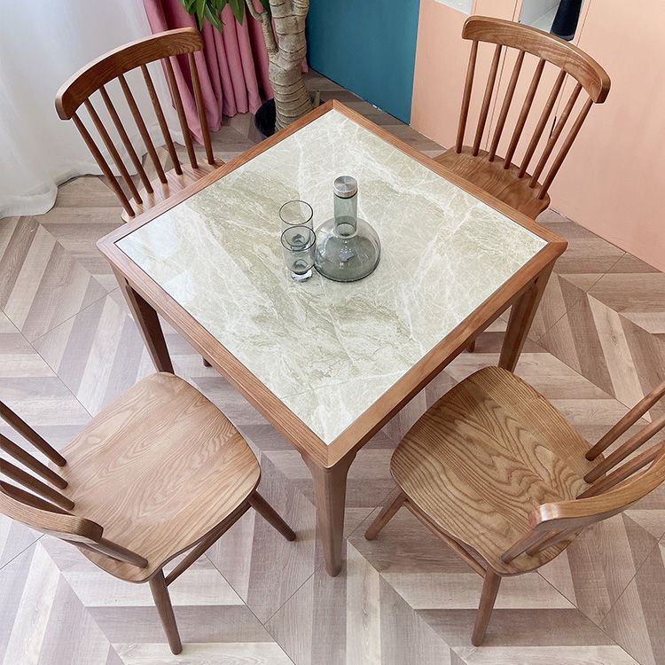 Industrieel grijs gesinterde stenen tafel standaard keuken eettafel met 4 potenbasis