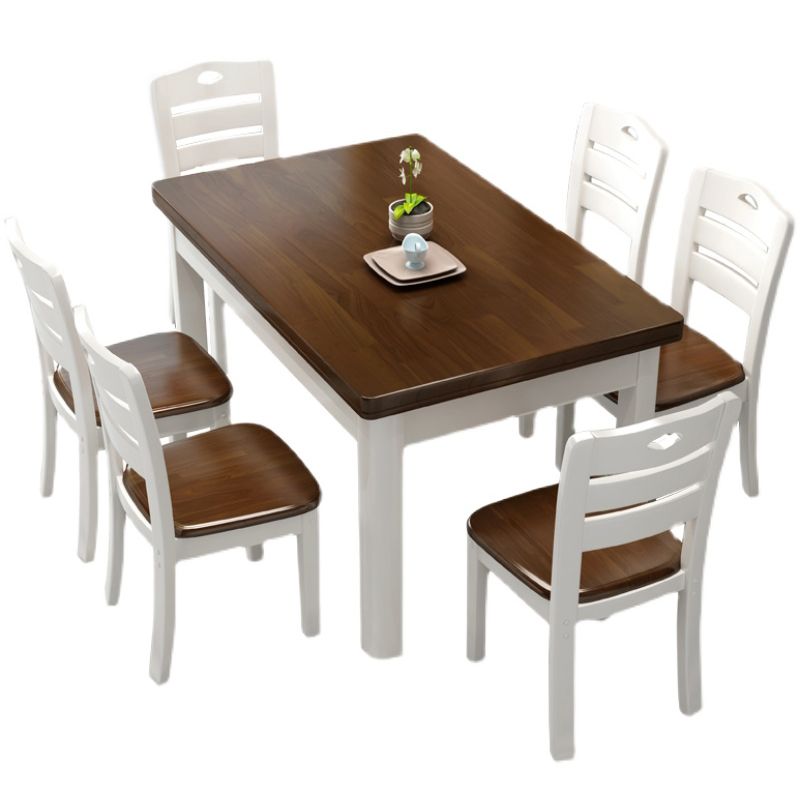 Simplicity Style Dinette Table Solid Wood Rectangle Dinner Table for Dining Room