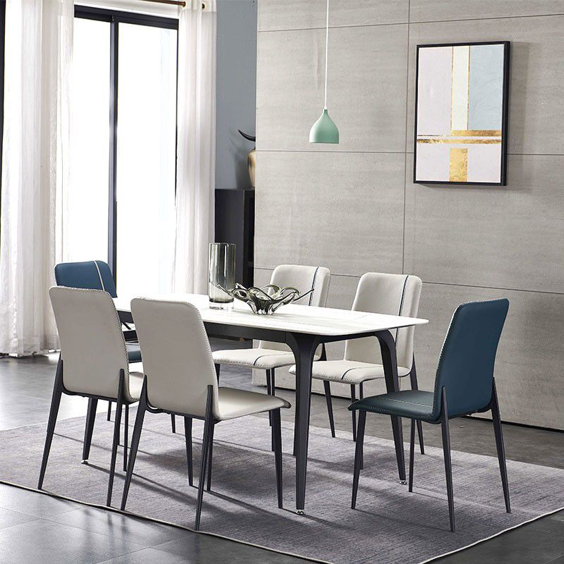 Metal Modern Indoor-Outdoor Side Chairs Parsons Dining Chair