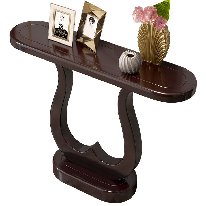 Mid Century Modern Console Table 33.46-inch Tall Solid Wood End Table