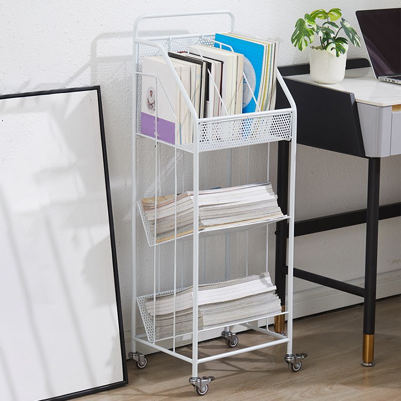 Glam Antique Finish Bookshelf Metal Etagere Shelf Bookcase with Shelves