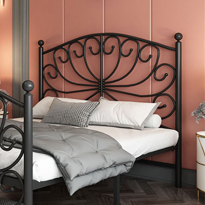Metal Open-Frame Bed 45.27" High Wire-Grid Bed with Custom Gold Legs