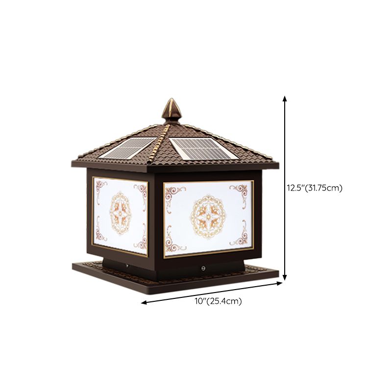 Modern LED Pillar Lamp Creative Solar Lighting Fixture for Garden