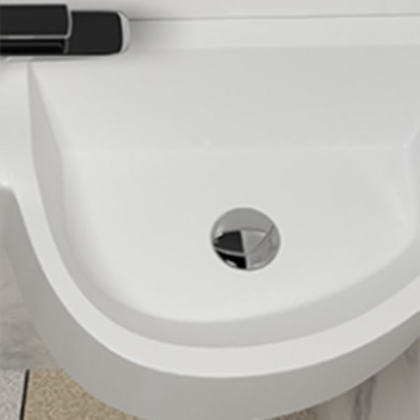 Modern Bathroom Sink Man Made Rock Specialty Wall Mount Bathroom Sink without Faucet