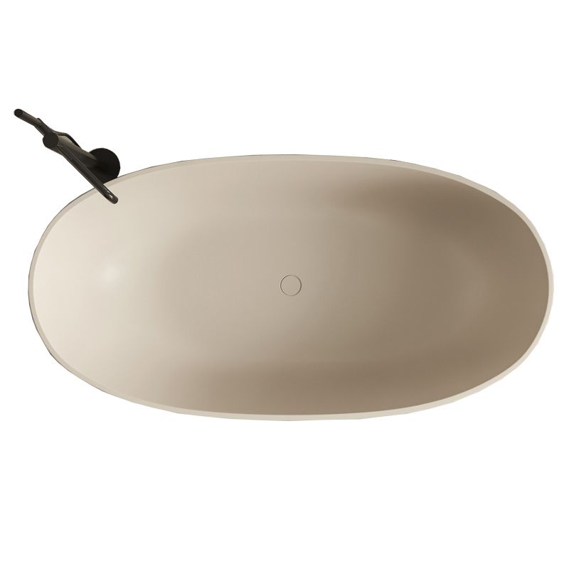 Soaking Antique Finish Bathtub Stand Alone Modern Oval Bath Tub