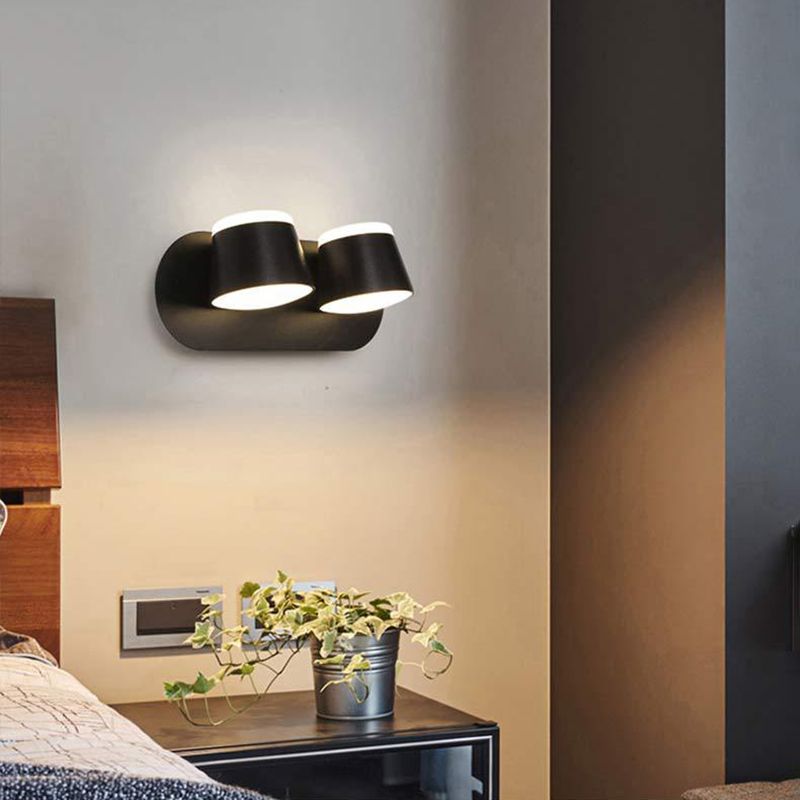 Rotatable Cone Wall Sconce Lights Modern Minimalist Style Metal Sconce for Bedroom