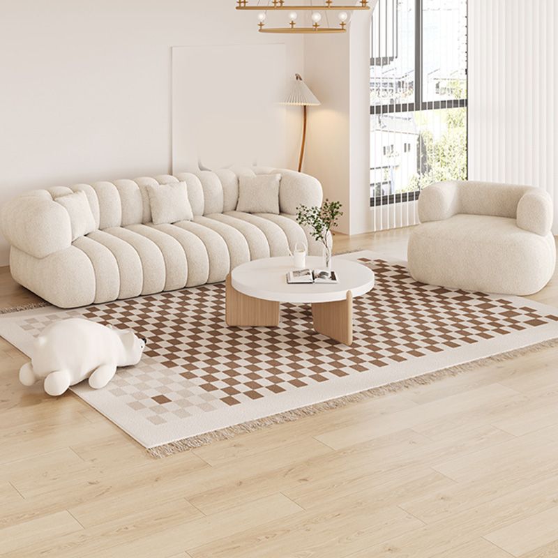 35.43" Wide Sewn Pillow Back Sofa Tuxedo Arm Sofa for Living Room