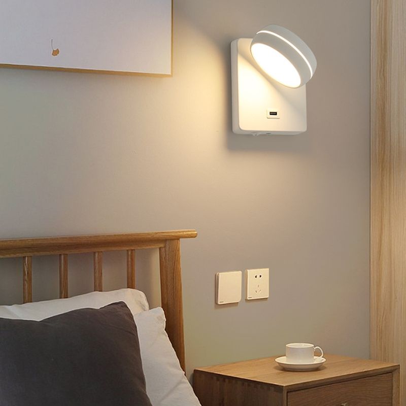 Metal Geometric Wall Sconce Contemporary 1 Light Wall Light Fixture for Bedroom