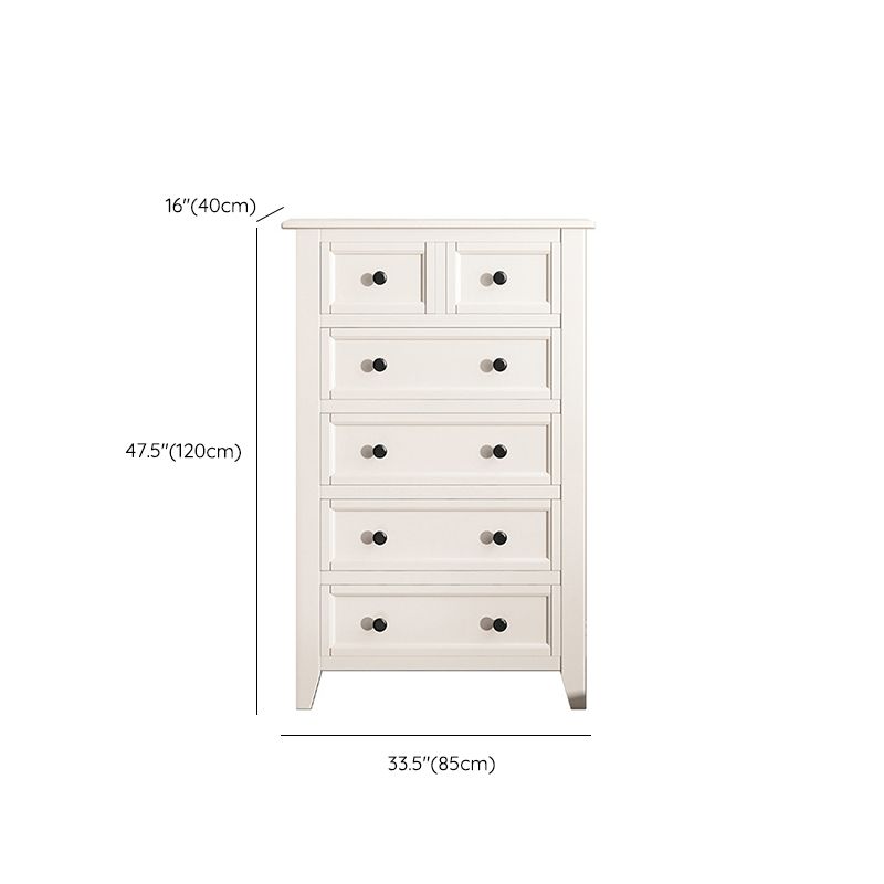 Traditional Oak Lingerie Chest Vertical Storage Chest Dresser for Home