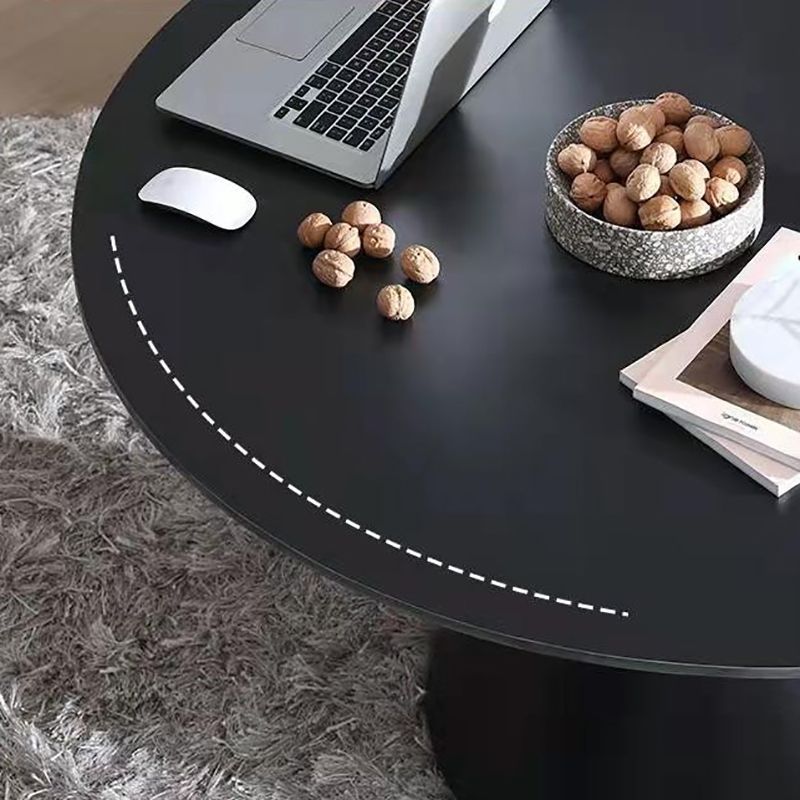 Metal Modern Style Round Dining Table Sintered Stone Top Table for Dining Room