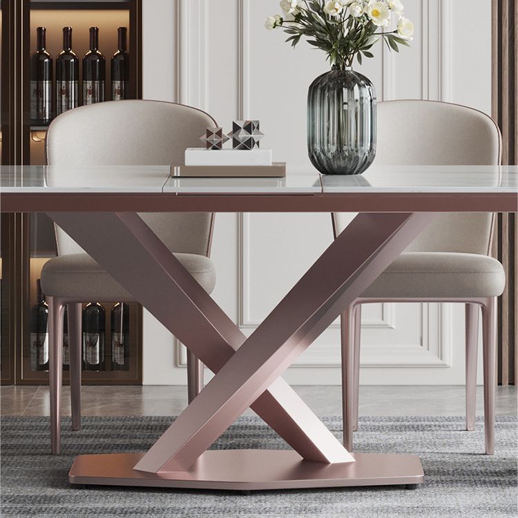 Modern Rectangle Sintered Stone Dining Table Set 1/4/5/6/7 Pieces Dining Set for Home Use