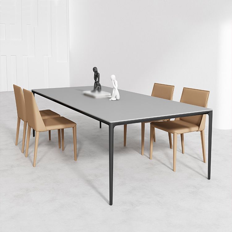 Modern Sintered Stone Top Dining Set Rectangle 1/2/3/5 Pieces Dining Table with Chairs