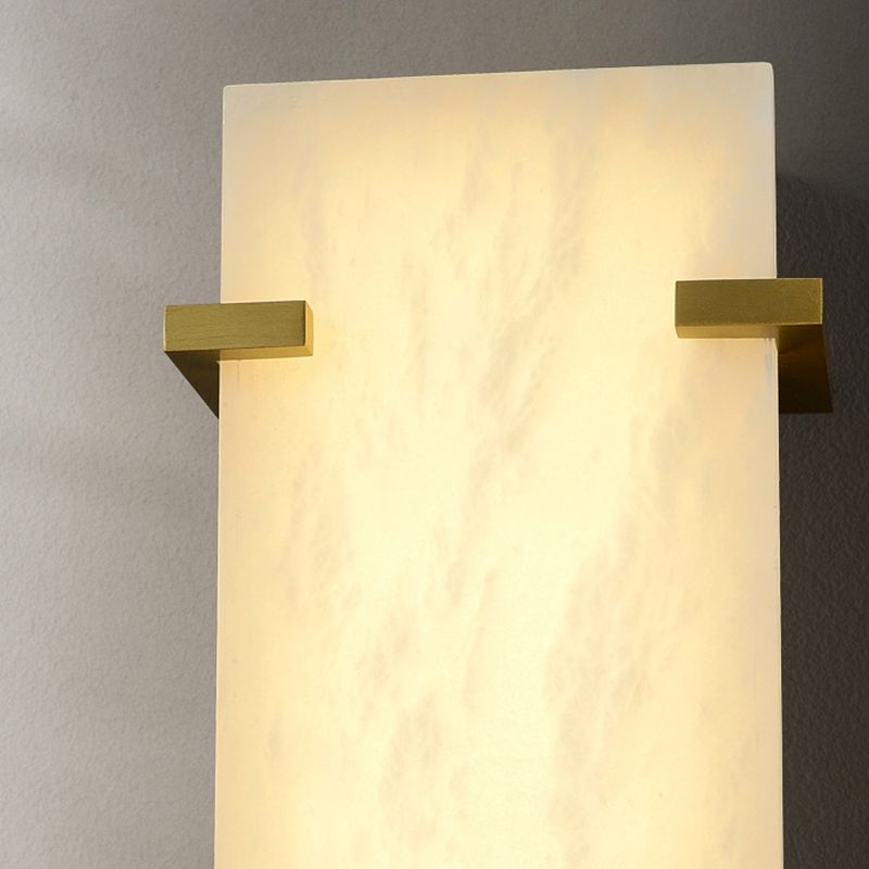 Modern Style Wall Lamp LED Wall Mount Lamp with Stone Shade for Bedroom