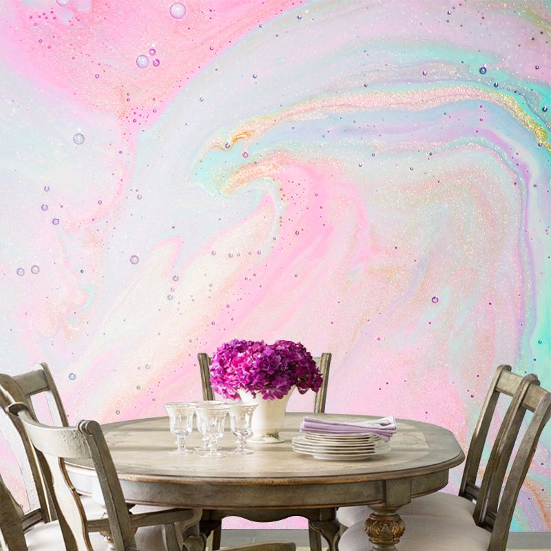 Water Resistant Bubbles Wall Mural Minimalist Non-Woven Cloth Wall Art, Custom Made