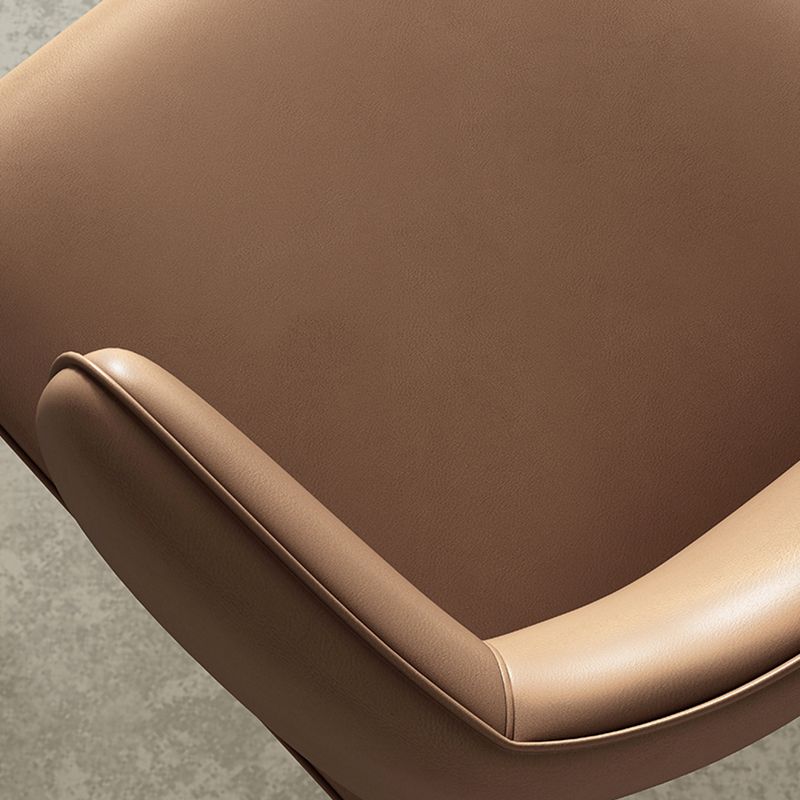 Nordic Style Side Chair Faux Leather Wingback Chair for Living Room