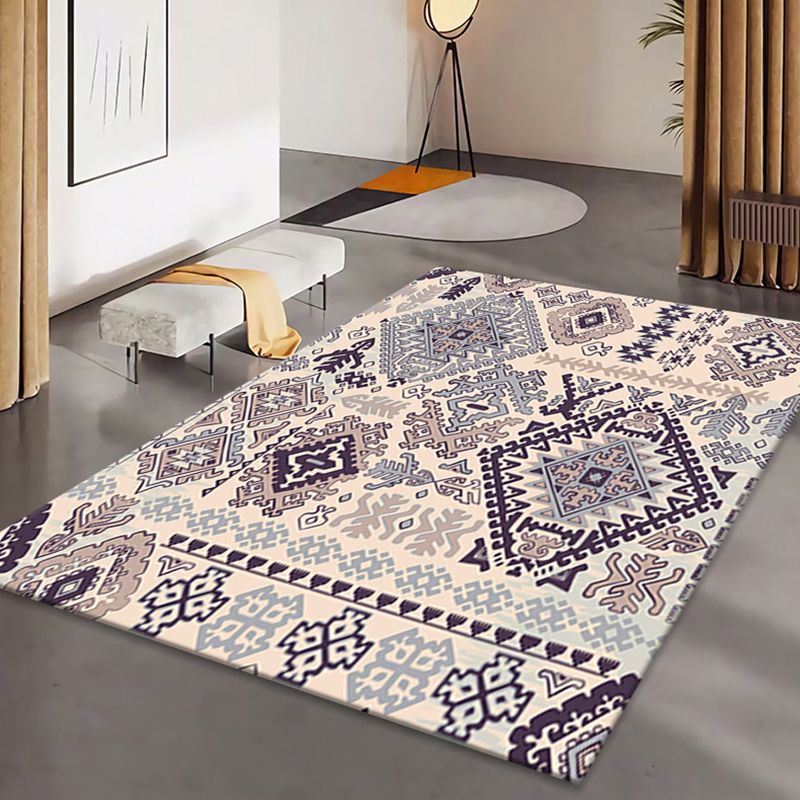 Elegante multicolor boho-chic tapijt polyester tribale patroon indoor tapijt vlek resistent tapijt voor woningdecoratie