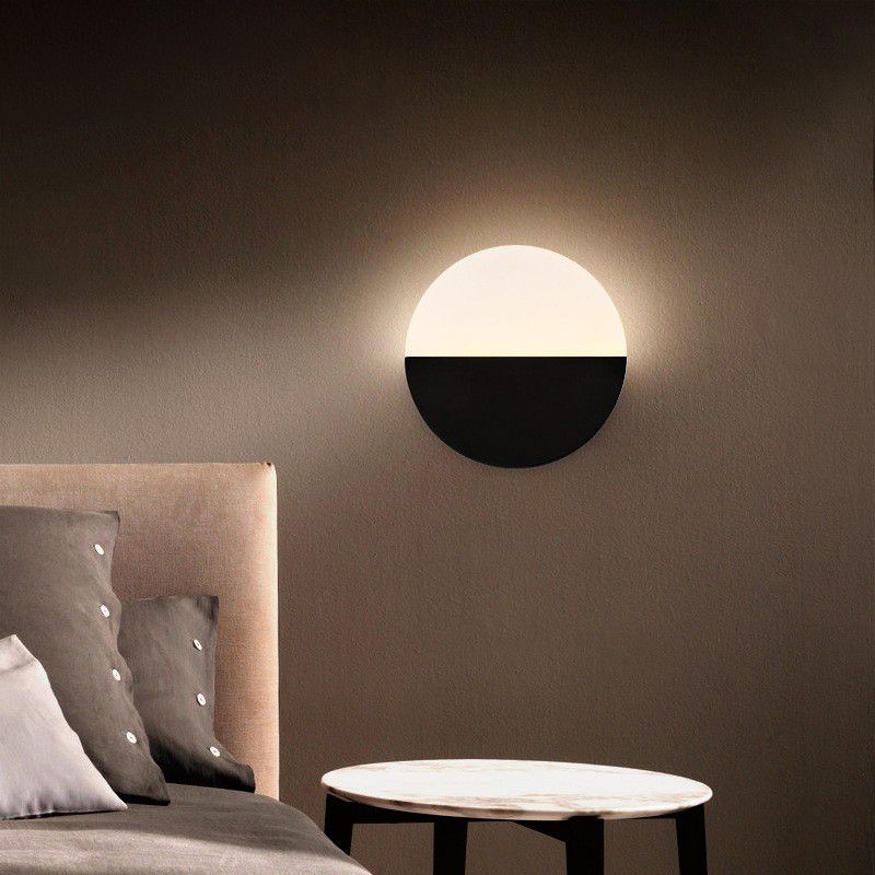 Circle Wall Light Contemporary Acrylic 1 Light Wall Mount Lighting for Bedroom