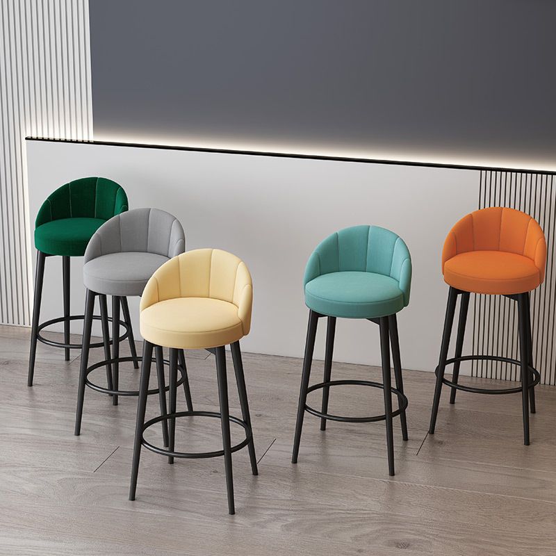 Metall skandinavische Küche Esszimmer Armless Stuhl Low Back Bar Hocker