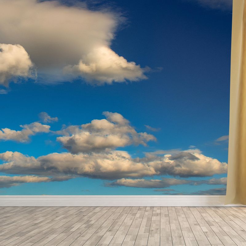 Sky Cloud Contemporary Style Sky Mural Mildew Resistant Wallpaper for Home Decor