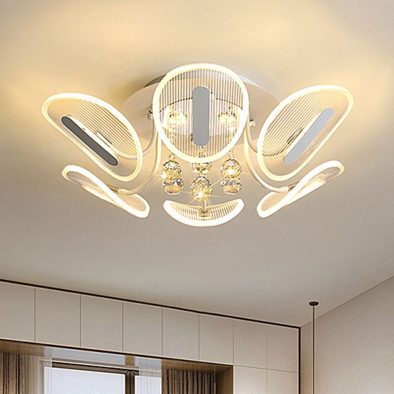 Radial Flush Mount Ceiling Light Contemporary Metal Ceiling Light Fixtures for Bedroom