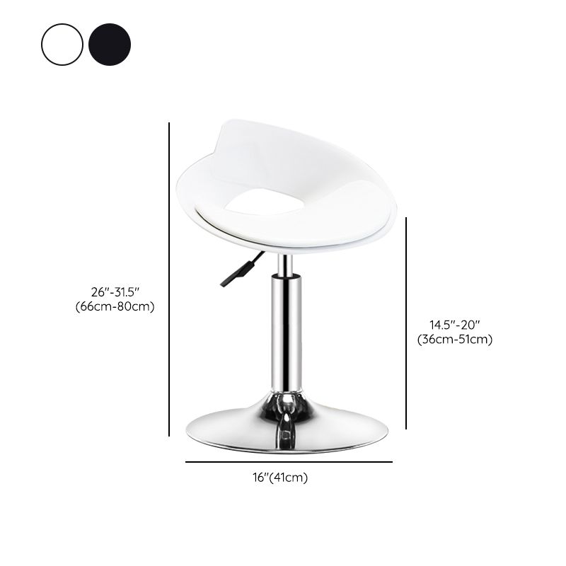 Low Back Barstools Adjustable Height Bar Stools with Metal Base