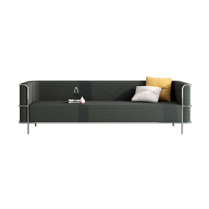 Tight Back Settee Stain Resistant Solid Color Sofa for Living Room