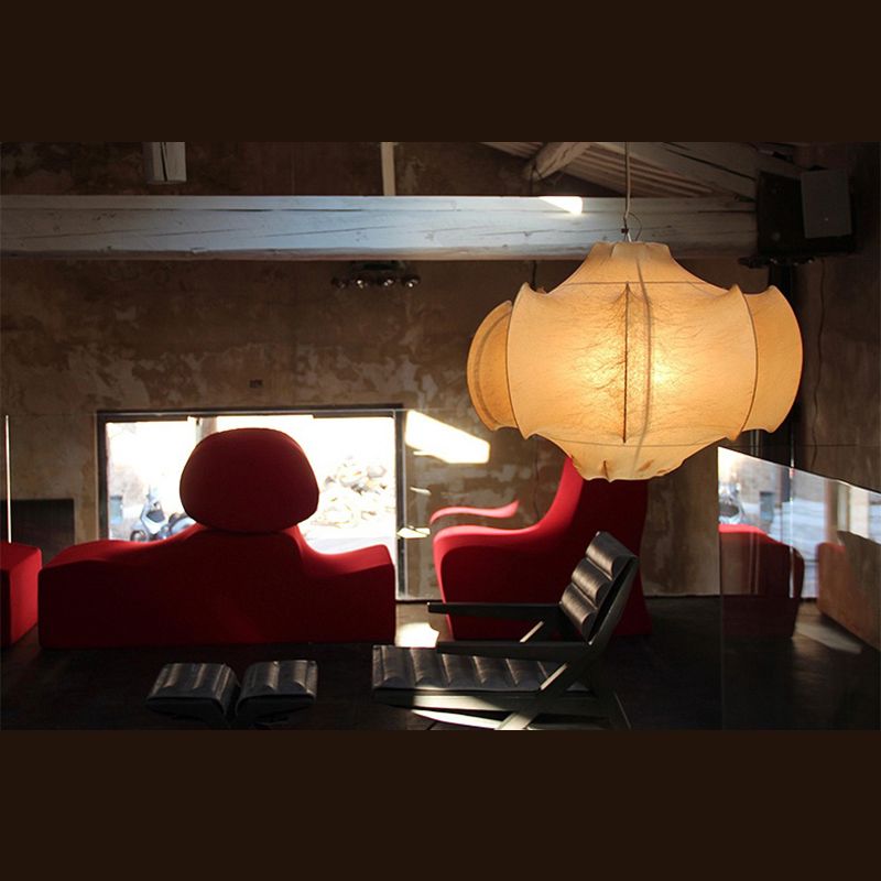 Lantaarnstof Suspensie Hanglamp Lichte Noordse stijl Witte hanglamp Lamp