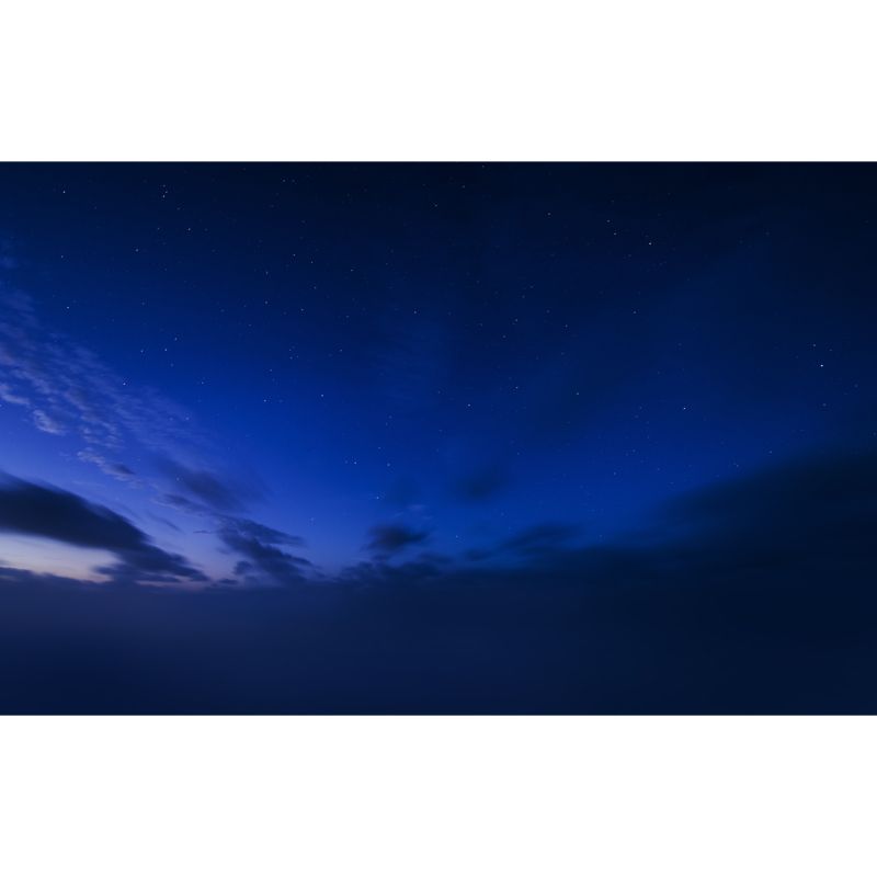 Star Sky Mural Wallpaper Blue-Black Modern Wall Covering for Living Room, Moisture Resistant