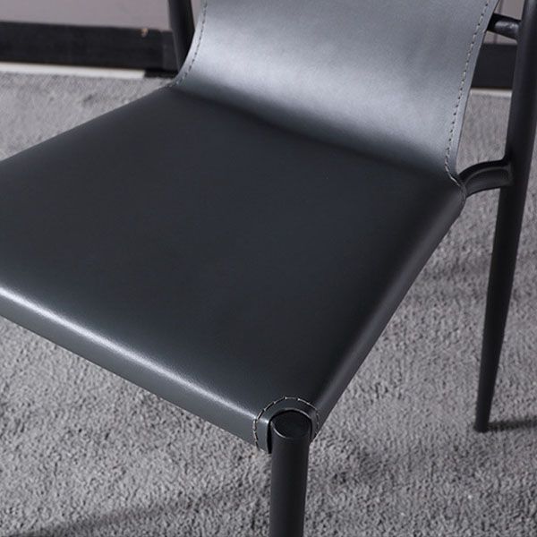 Sillas de comedor estilo moderno Silla auxiliar de cocina sin brazos con patas de metal