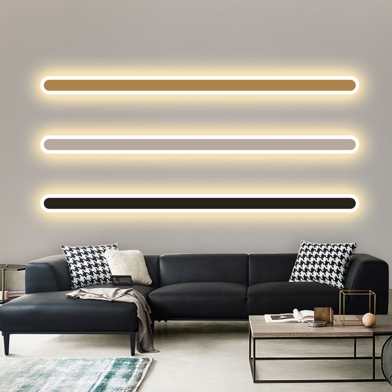 1 Light Metal Wall Light Modern Simple Style Linear Shape Wall Mounted Light Fixture
