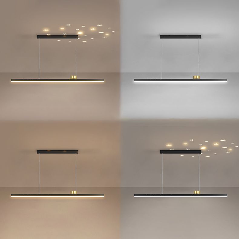 Dining Room LED Island Light Modern Style Kitchen Bar Rectangle Pendant Lamp