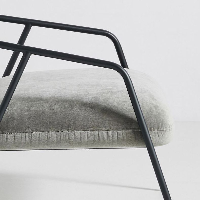 Open Back Arm Chair Industrial Style Metal Kitchen Dining Chair