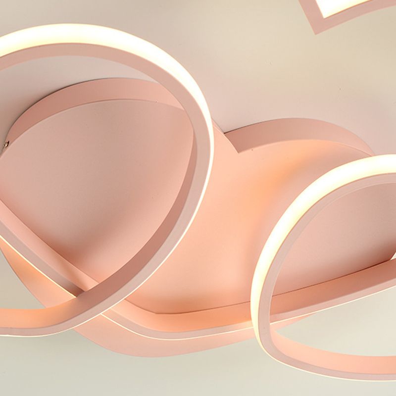 Modern Style Ceiling Light Lovely Color Linear Flush Mount Light Fixture for Bedroom