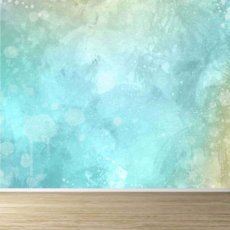 Watercolor Pattern Mural Wallpaper Soft Color Contemporary Wall Covering for Living Room