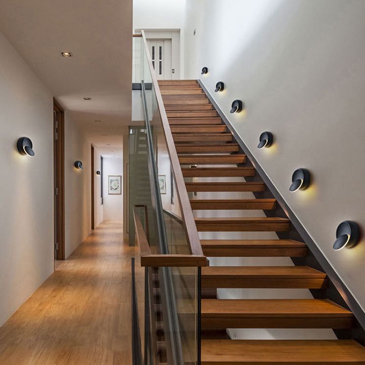 Disc rotondo Disc Acrilico Apparecchi per illuminazione a parete Lampada moderna a parete per camera da letto