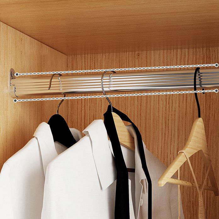 Contemporary Wardrobe Armoire Wooden Armoire with Doors and Legs