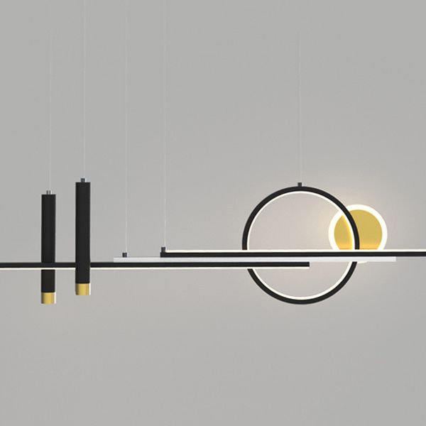 Modern Style Circle Island Pendants Metal Pendant Lights for Dining Room