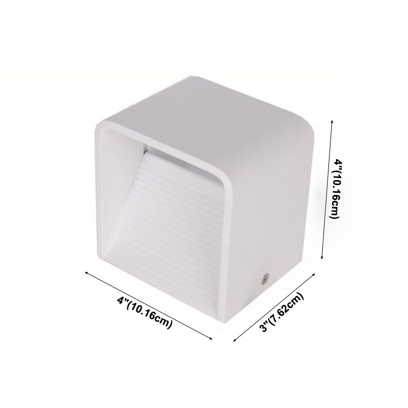 Luces de pared cuadradas de aluminio Moderno 1 cabezal de montaje en la pared para dormitorio