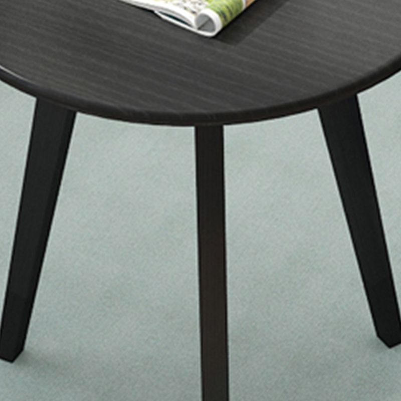 Contemporary Style Wooden Round Top Side Table 3 Legs End Table