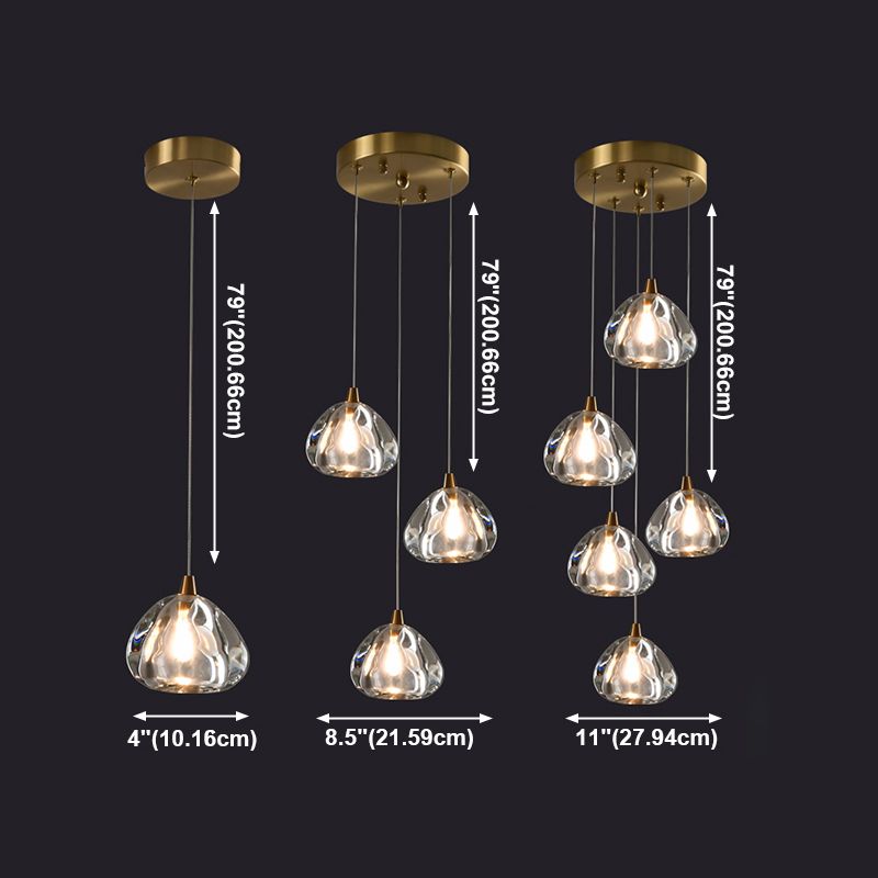 Teardrop Hanging Pendant Light Simplicity Style Crystal Down Lighting Pendant for Bedroom