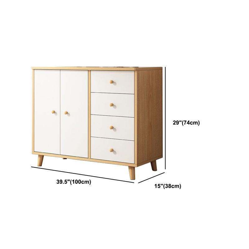 14.96" Wide Modern Wood Accent Chest with Drawer Rectangle Accent Cabinet