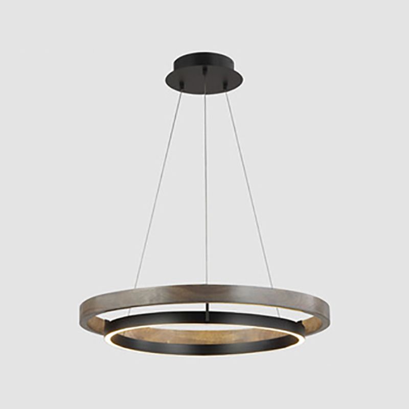 Metal Contemporary Style Chandelier Circle Hanging Light for Restaurant