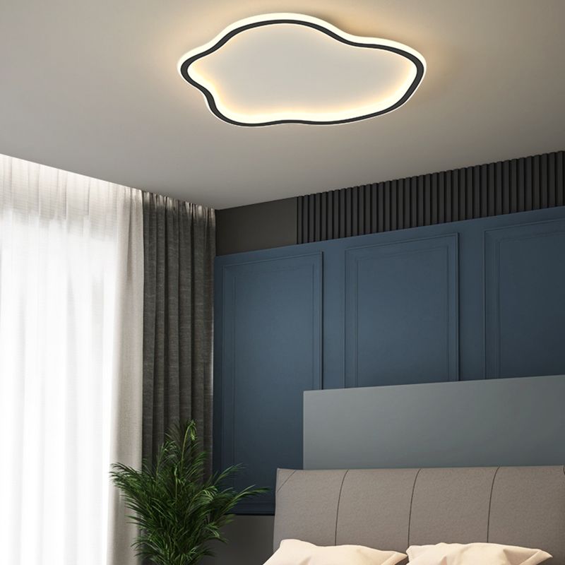Plafonnier LED créatif moderne, luminaire de plafond en forme de nuage de fer avec abat-jour en acrylique